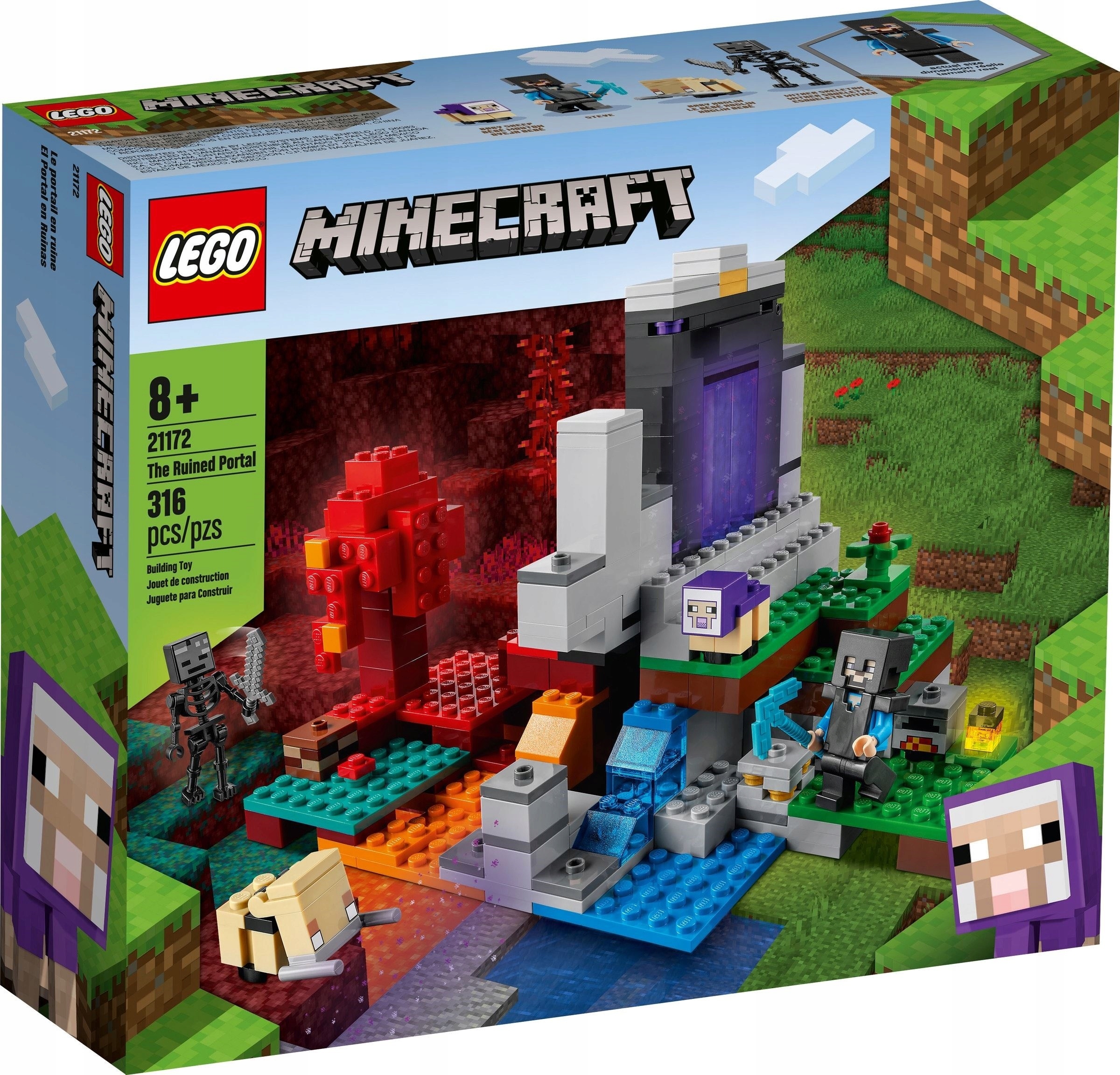 

Lego Minecraft Zniszczony Portal Zestaw 21172