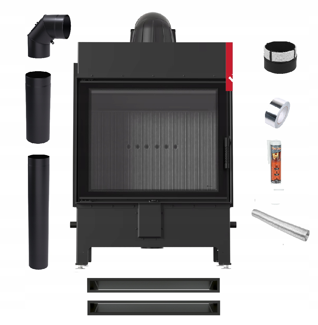Krbová Vložka Lucy 15 kW Černá Ocelová Ekoprojektová Sada