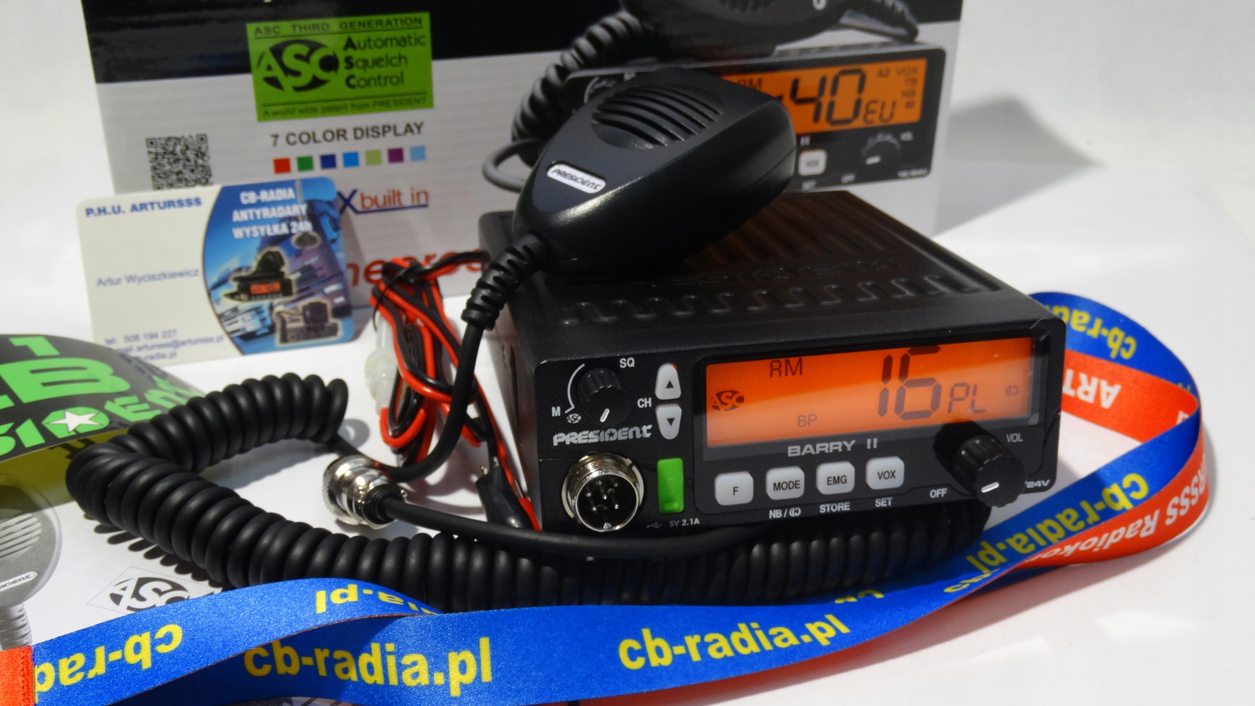 President Barry II ASC TUNING Astatic Road Devil Radio manufacturer President