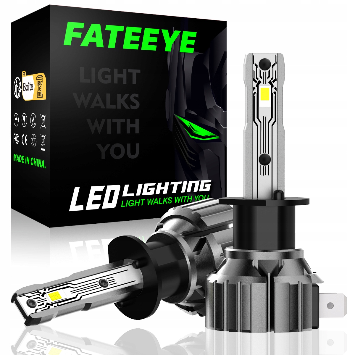 

Żarówki Led H1 Fateeye Mocne 120W 20000LM Canbus