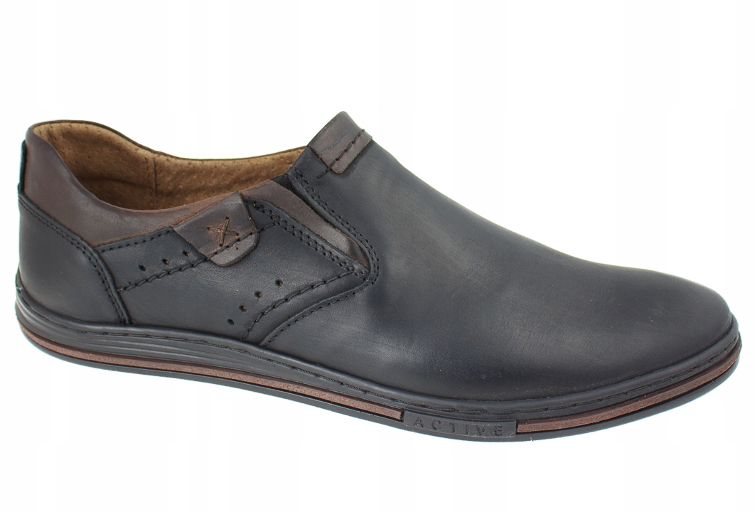 

Polbut Buty Wsuwane Skóra Polskie 401 Czarny 39