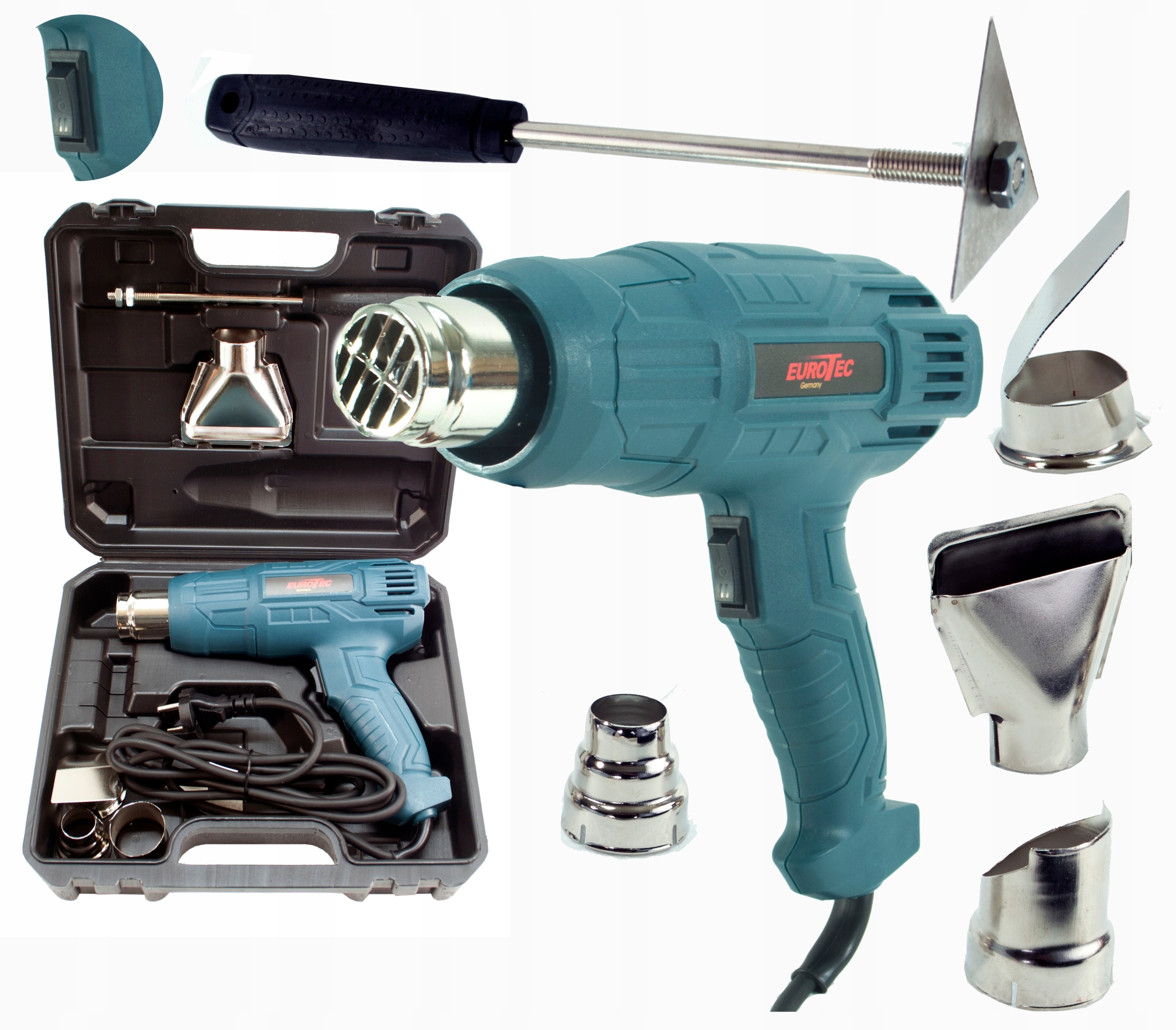 

Mocna Opalarka Elektryczna 2 Biegi 230V Dysze