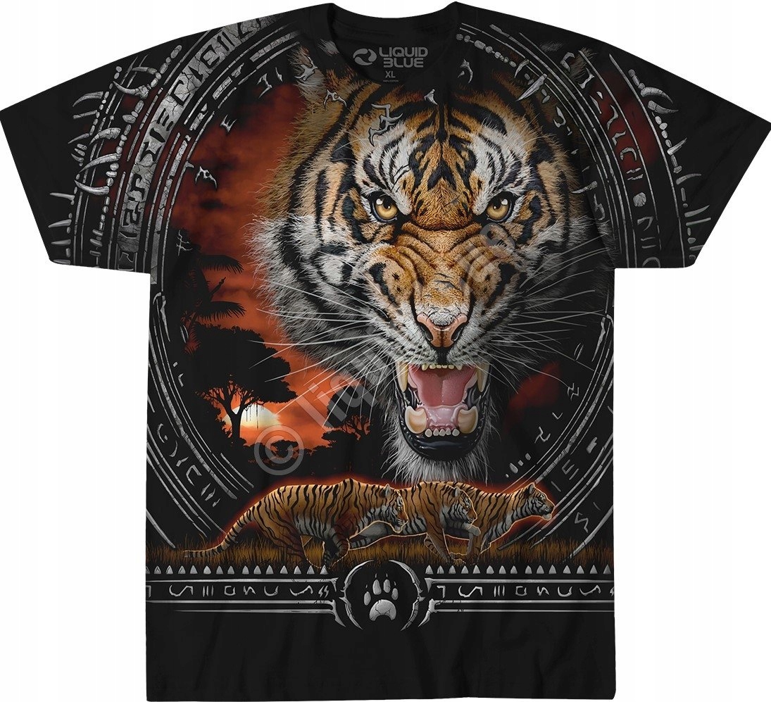 Tribal Tiger Liquid Blue M