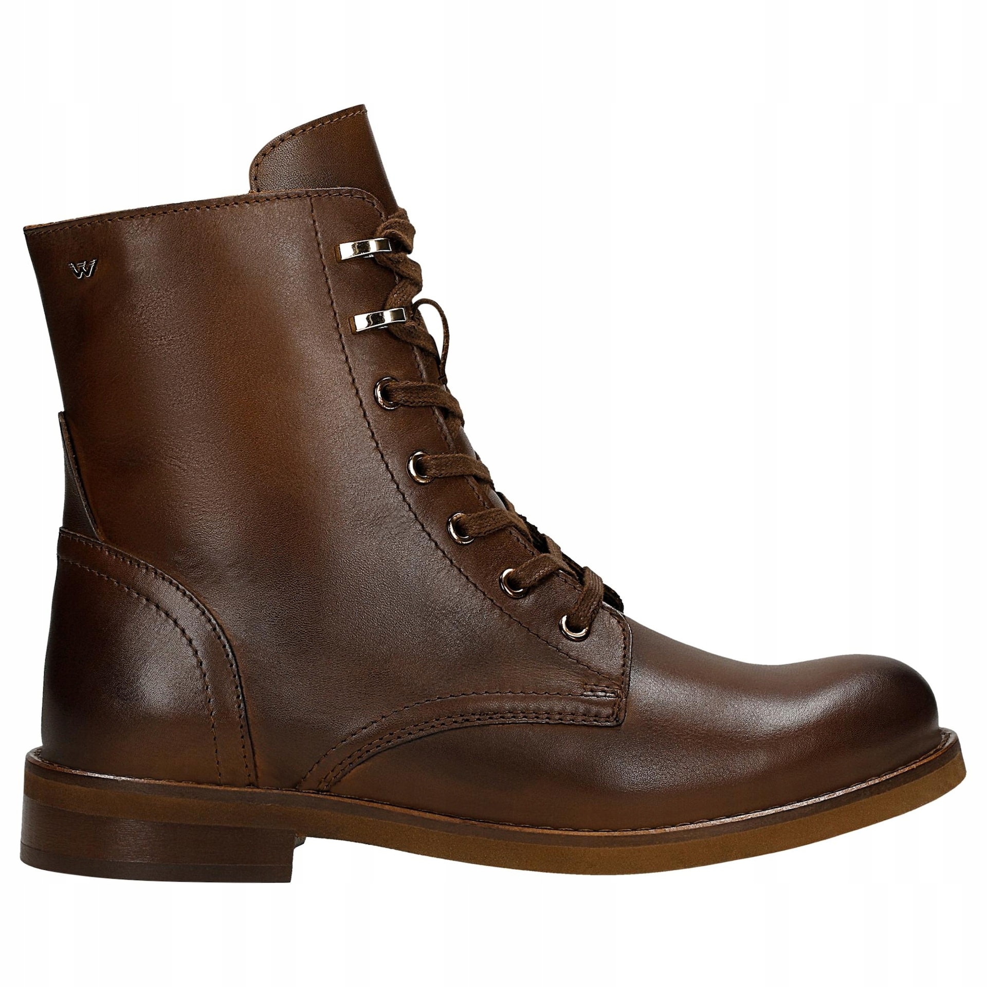 Hnědé kožené dámské kotníkové boty vel. 39