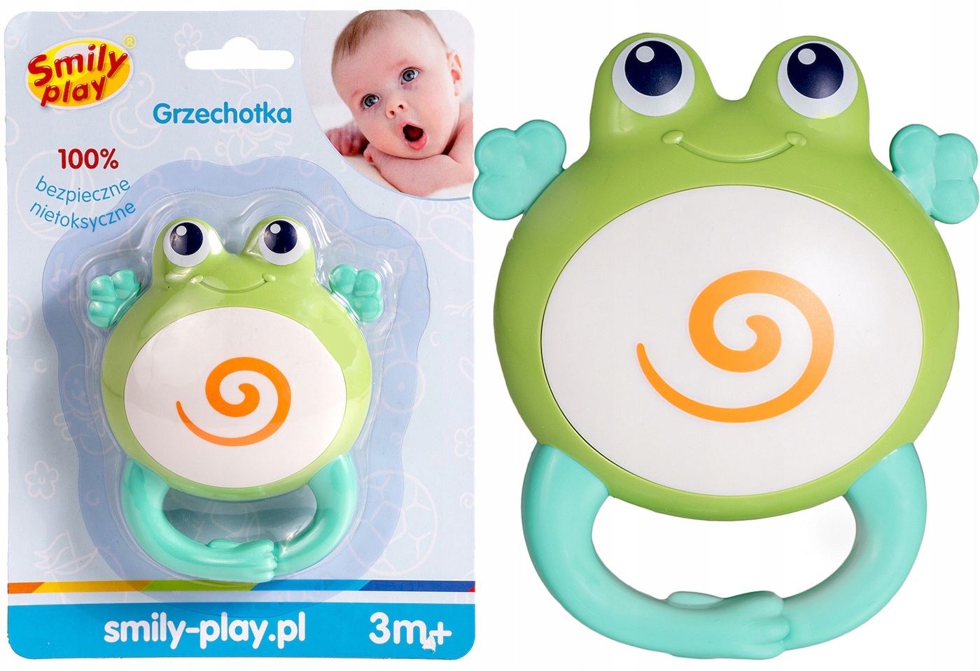 

Smily Play Grzechotka Żabka żaba do rączki 3m+