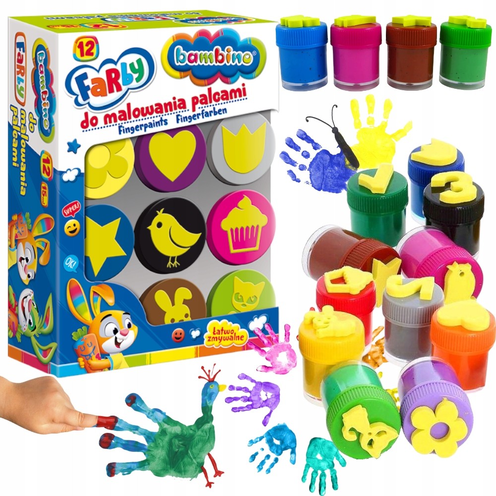 

Farby do malowania palcami Bambino,