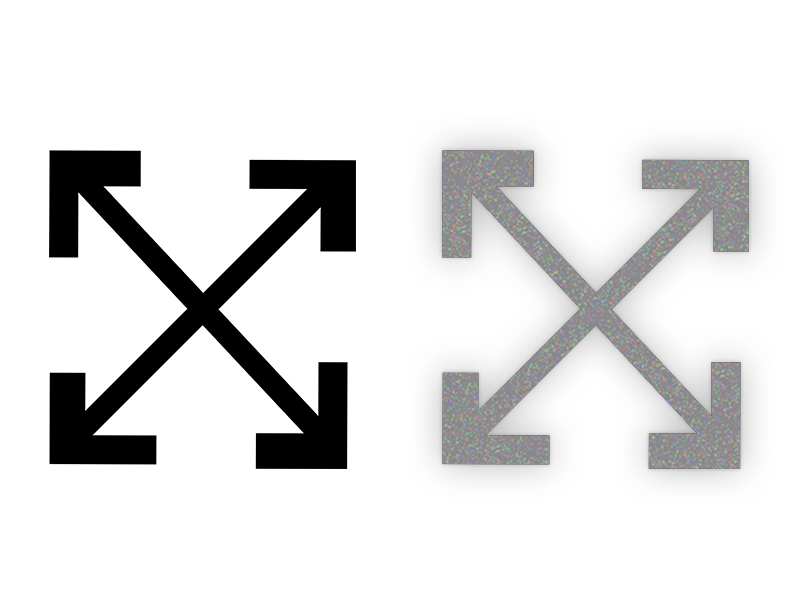 OFF WHITE - Naklejka na samochód na auto - ODBLASKOWA| HOLOGRAM