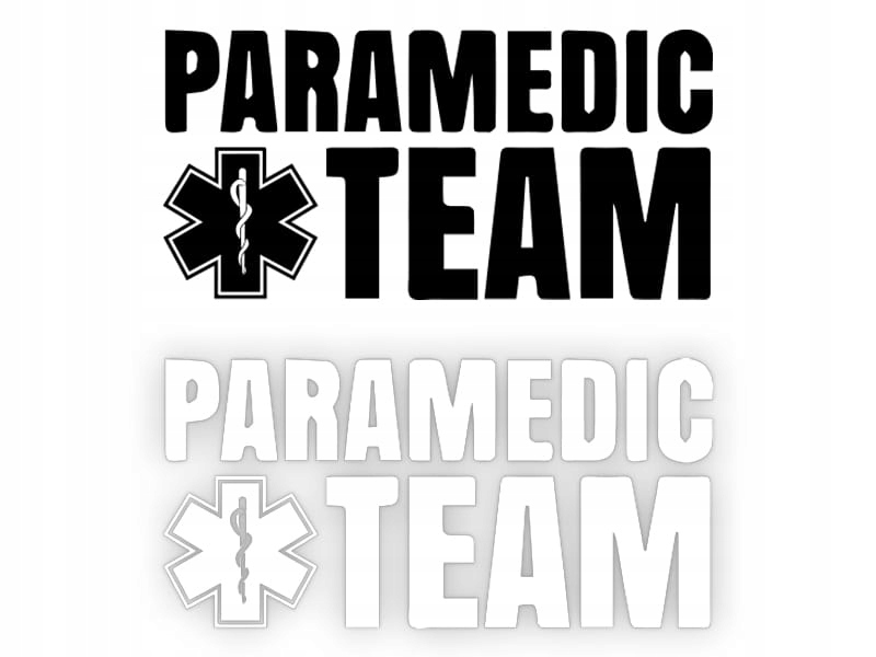 Naklejka Zespół Medyczny PARAMEDIC TEAM KOLOR