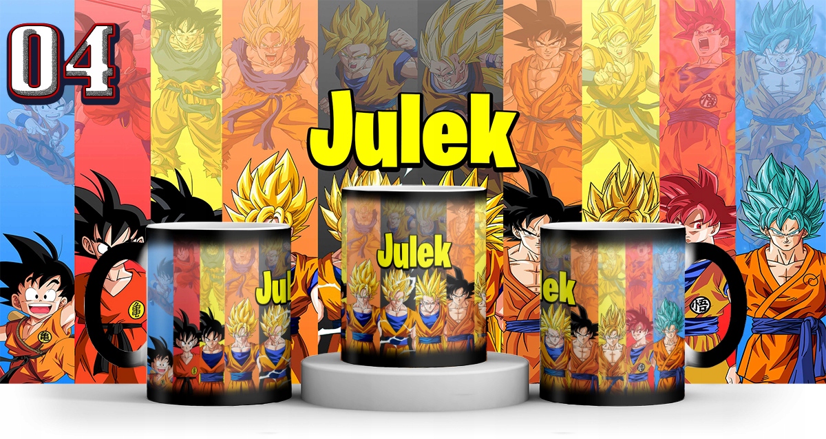 MAGICZNY KUBEK DRAGON BALL + IMIE + KARTONIK Tematyka, motyw DRAGON BALL