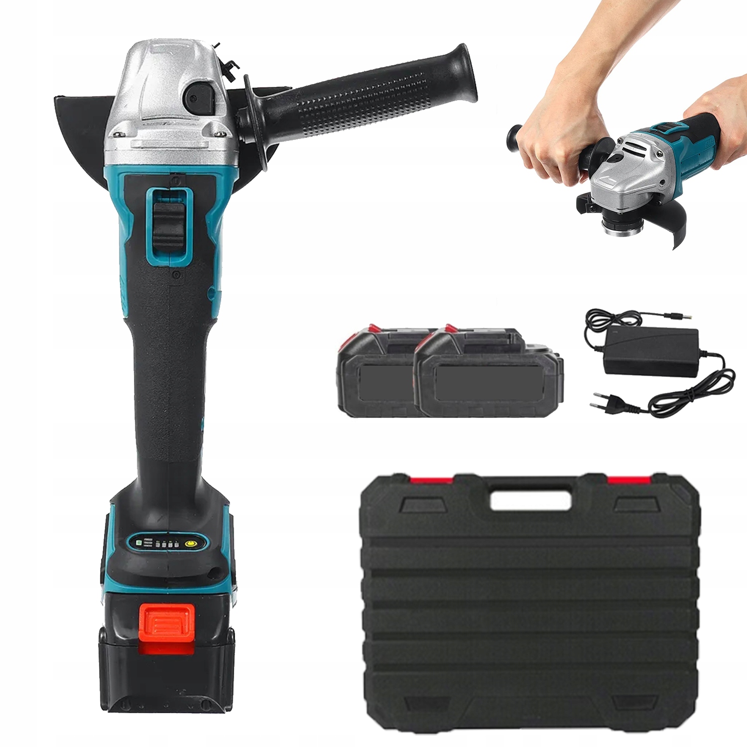 Sada Úhlová Bruska Profesionální Lithiová Bezdrátová 125 MM 2AKU