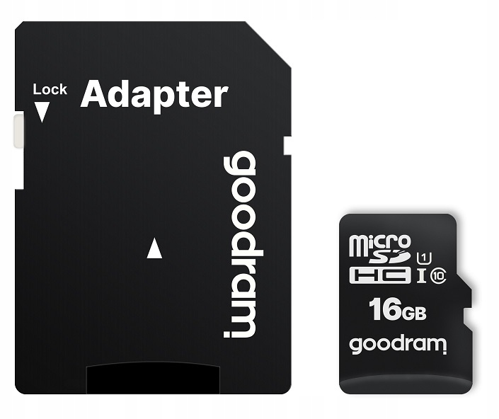 GOODRAM KARTA MICROSD 16GB MICRO + ADAPTER SD Typ karty SDHC