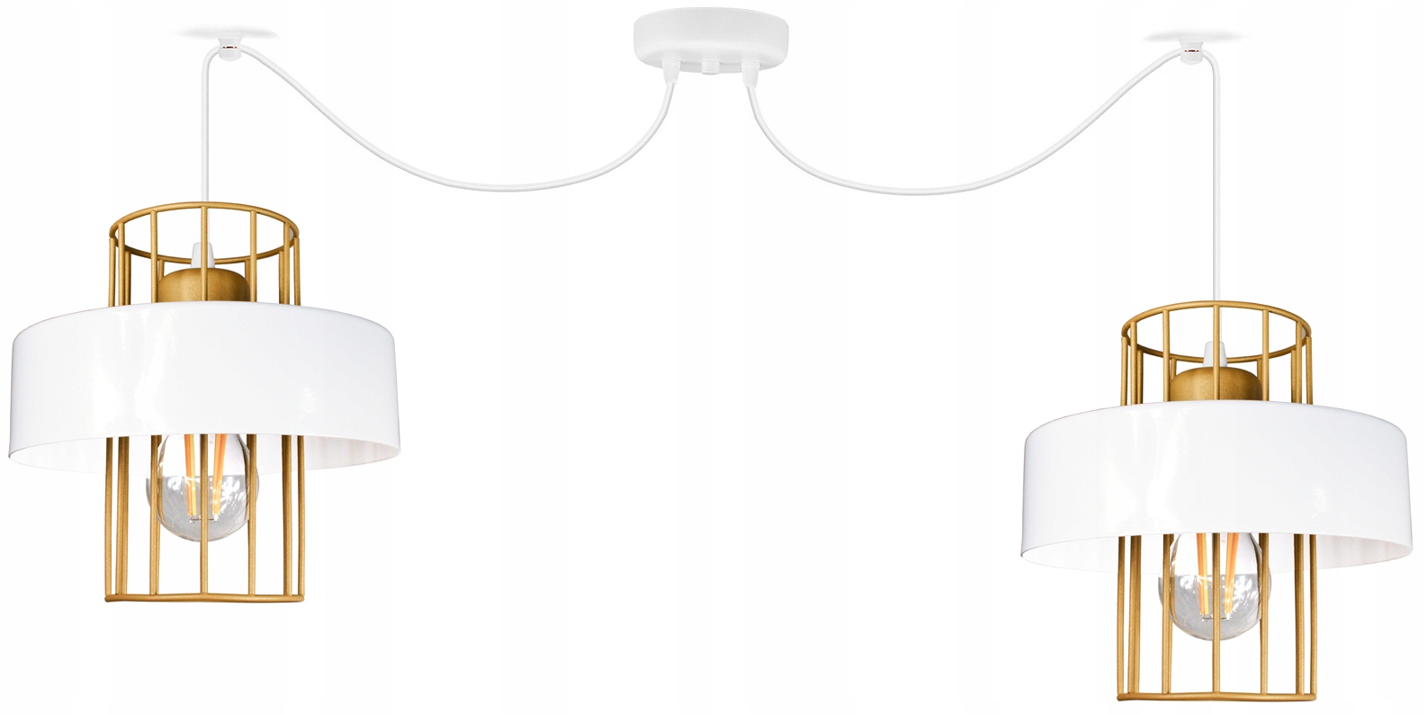 Závěsná Stropní Pavouková Lampa Loft Prestige 2 Zlatá