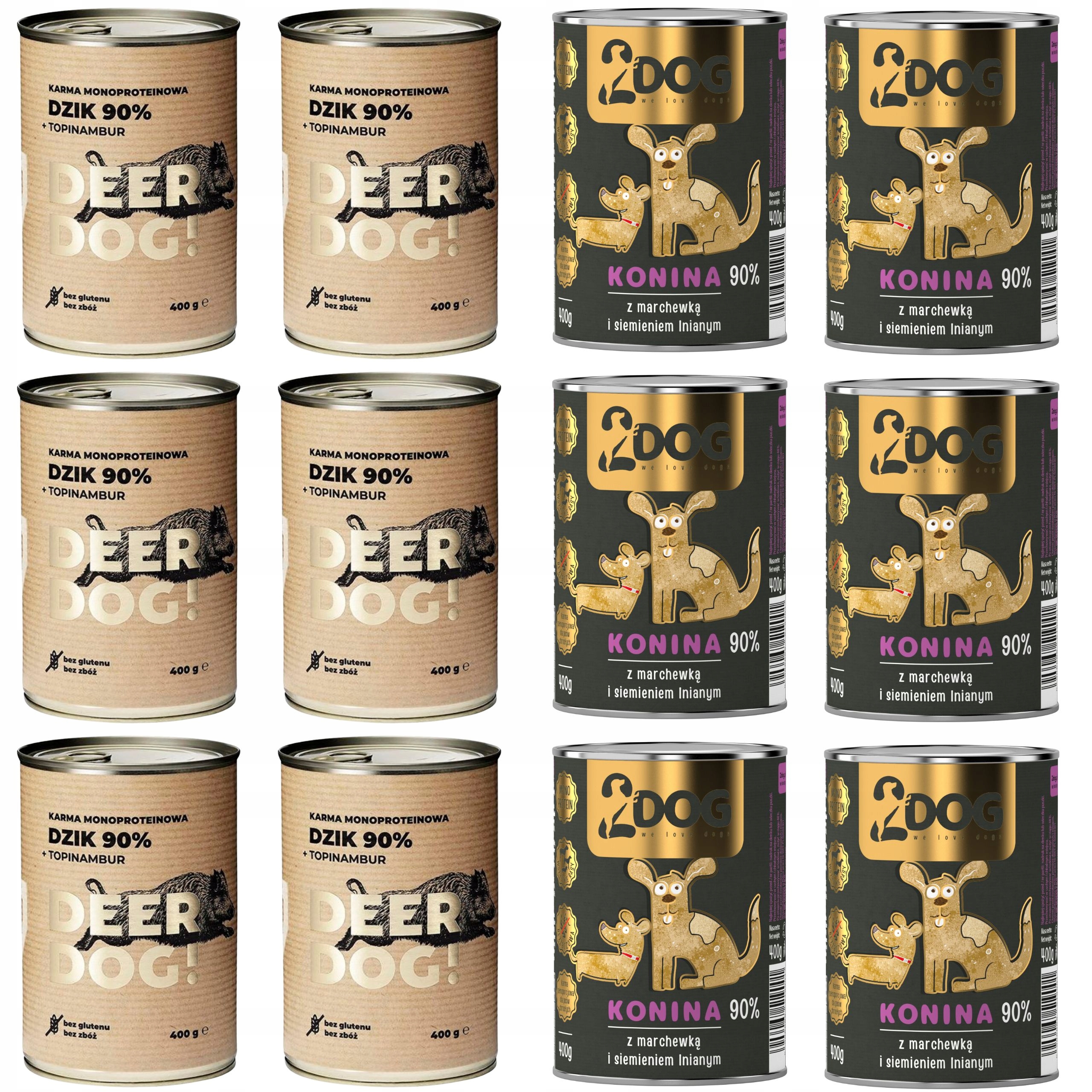 Levně Vlhké Krmivo Pro Psa Deer Dog Divoký topinambur 2Dog koně se semínkem 400g