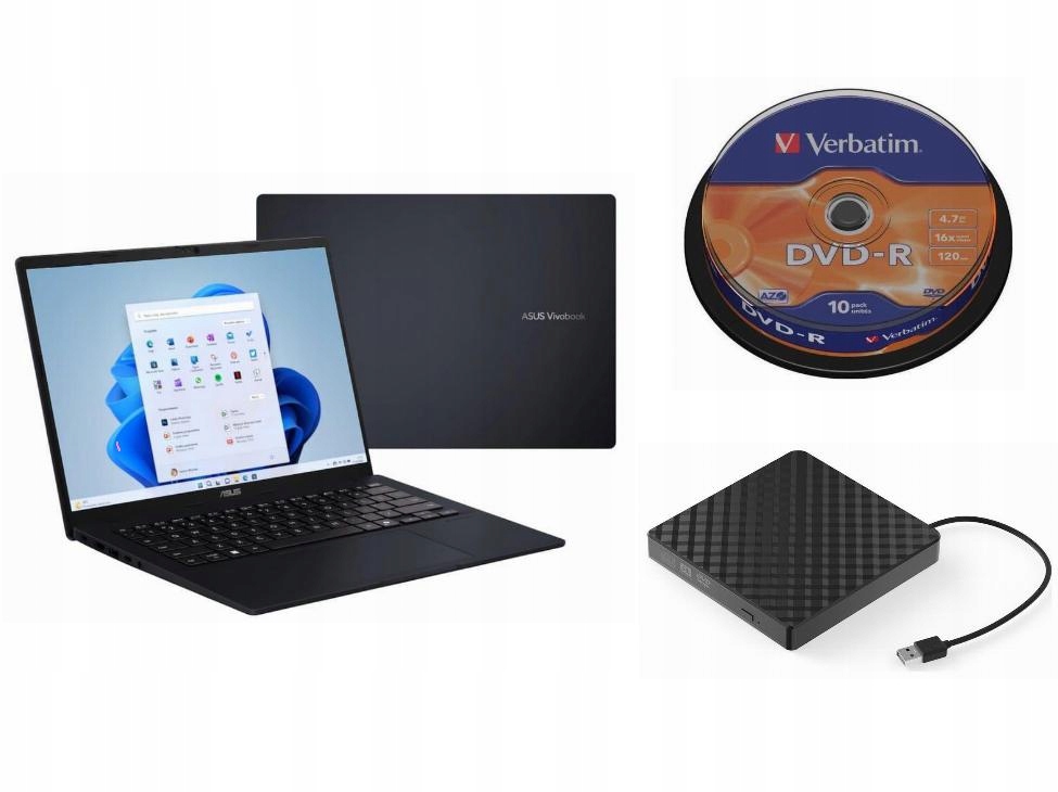 Laptop Asus Windows 11 Home Amd Ryzen Ai Zewnętrzny Napęd DVD 10 Pły