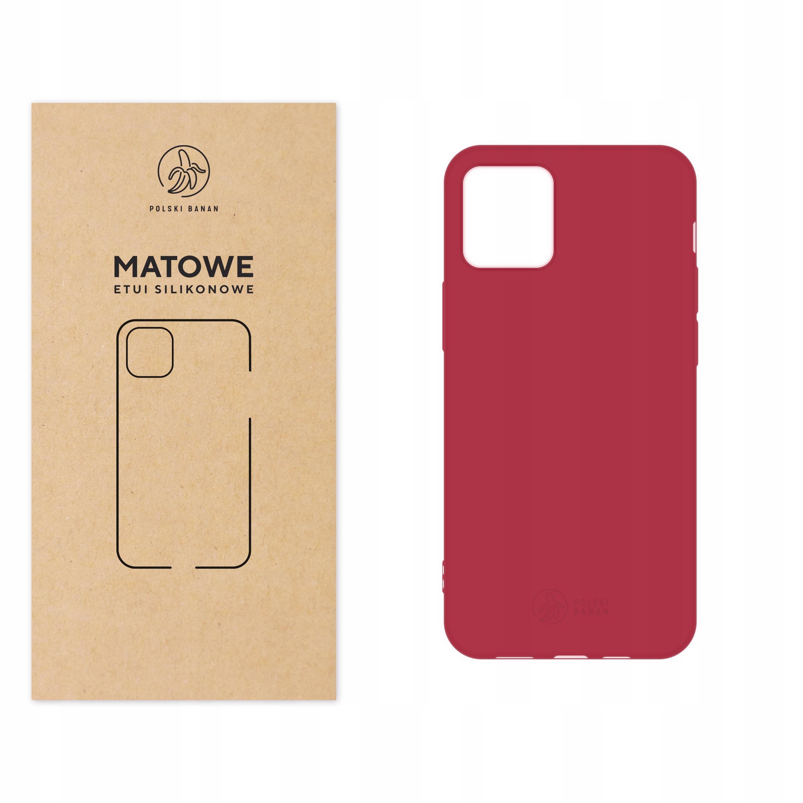 

Etui Matowe do iPhone 12 mini wiśniowe