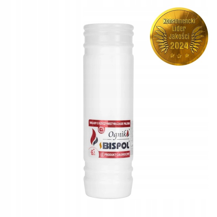 Wkład do zniczy parafinowy Bispol WP6N 144h czas palenia 6dni