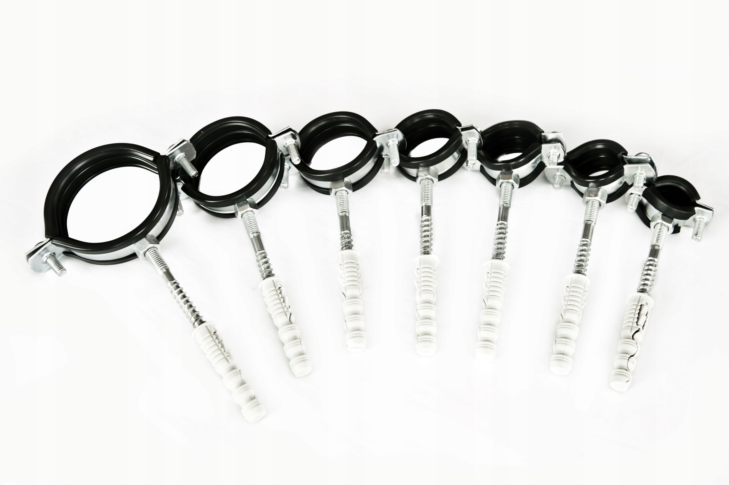 METALOWY UCHWYT OBEJMA DO RUR Z GUMĄ 3/4" Marka Unni