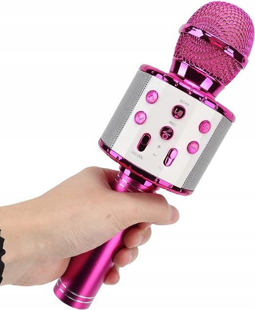 MIKROFON DZIECIĘCY BEZPRZEWODOWY KARAOKE BLUETOOTH GŁOŚNIK - SD AUX Marka inna