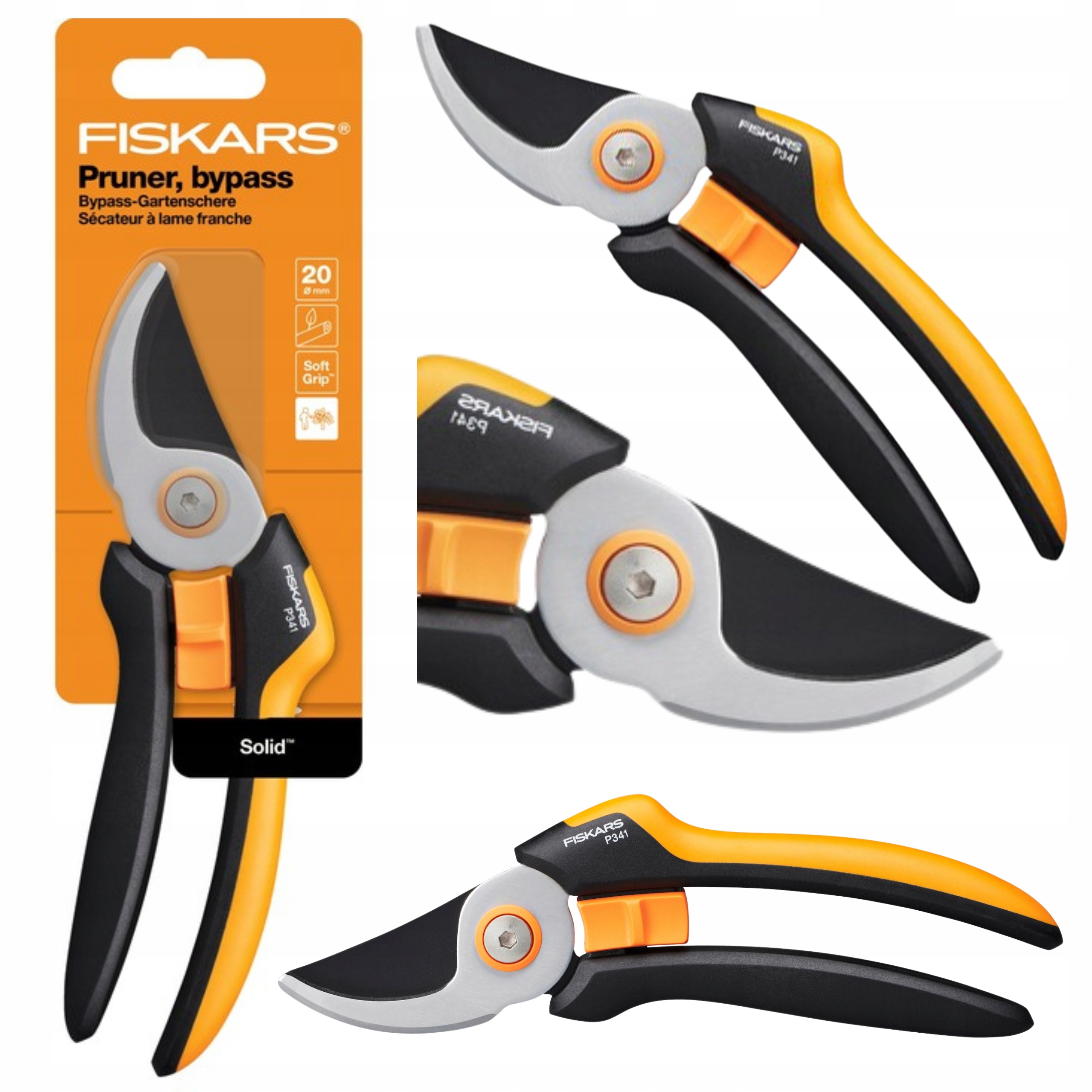 Fiskars Sekator Ogrodowy Nożycowy Do Gałęzi Krzewów Kwiatów Jednoręczny