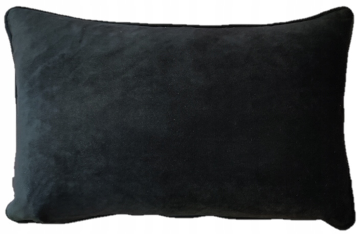 Poszewka na poduszkę welwet 30x50cm CZARNA