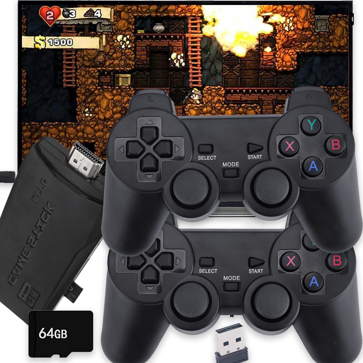 Konsola Retro Tv Gra Telewizyjna 2 Pady Bezprzewodowe 20000 Gier