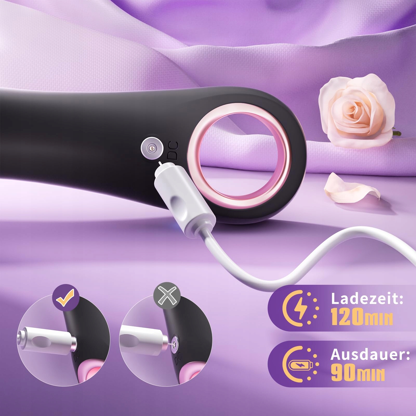 DILDO VIBRATOR Zestaw Wibratorów Dla Kobiet Cichy Masażer Czarny — miniatura 7