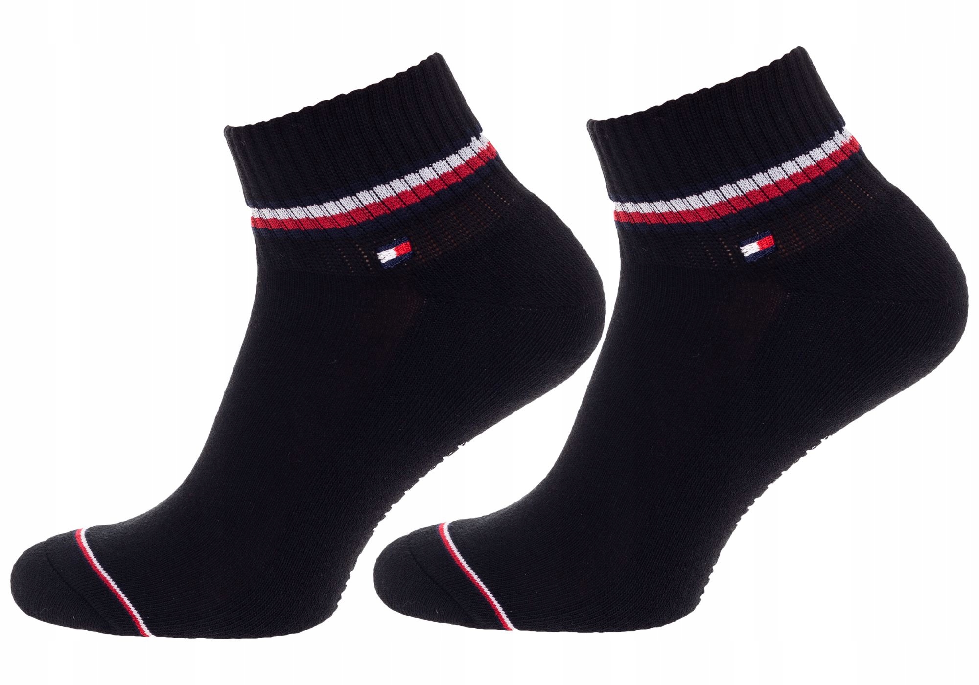 TOMMY HILFIGER MĘSKIE SKARPETKI STOPKI 2P R: 47-49 Kolor czarny