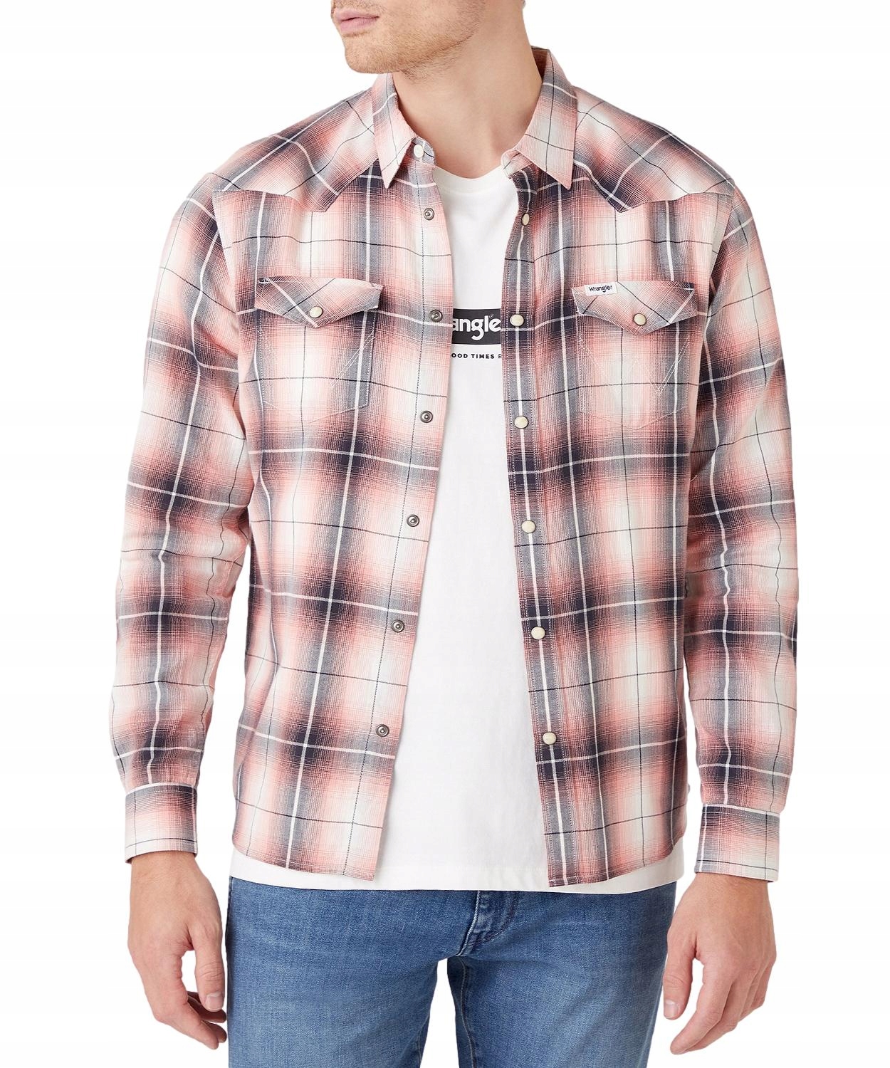 

Koszula Wrangler Western Shirt W5A02LP42 Coral XL