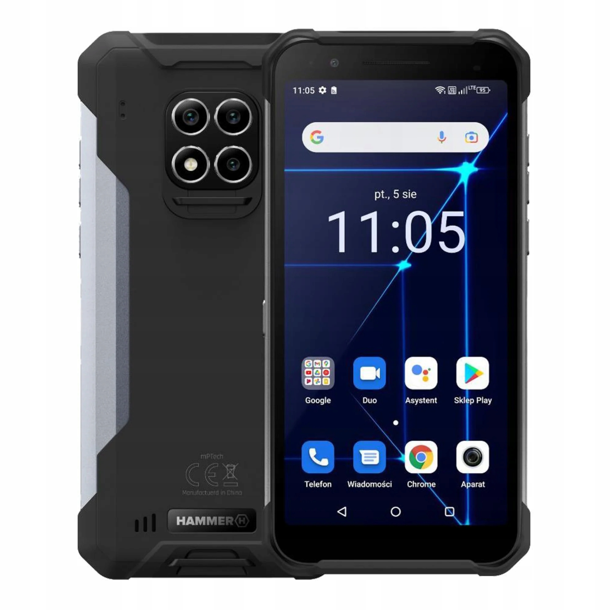 Hammer Construction 6/128GB Dual Sim 4G Lte 6000mAh 6" Ips Dalmierz IP69