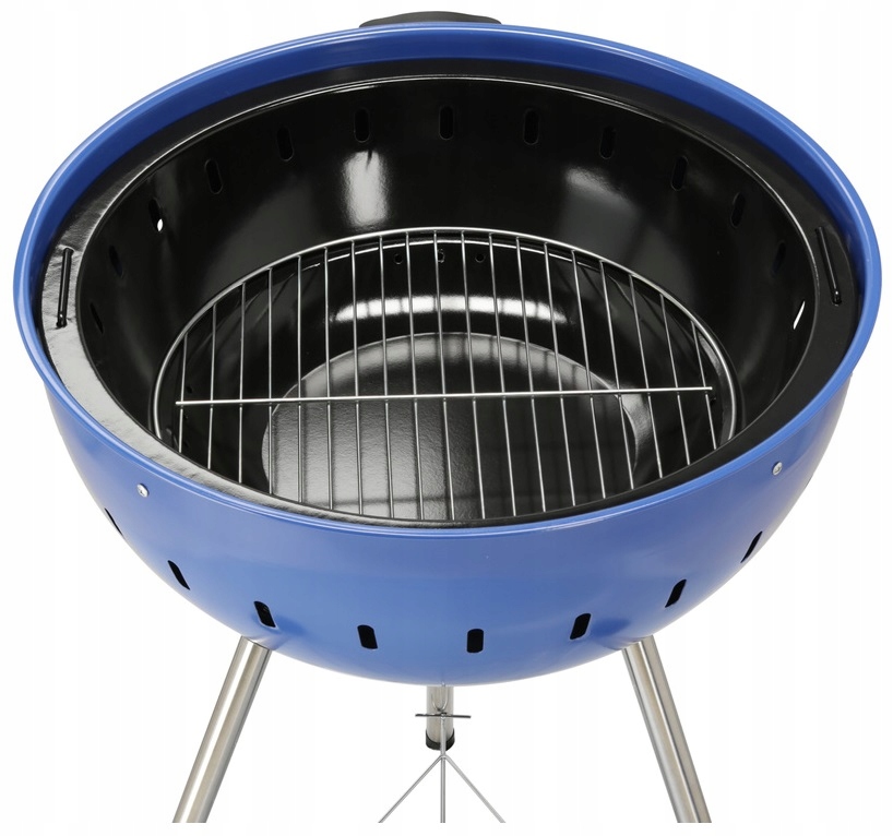 Grill Węglowy Ogrodowy Kulisty Ruszt 54 cm Pokrywa Kółka Yato YG-20302