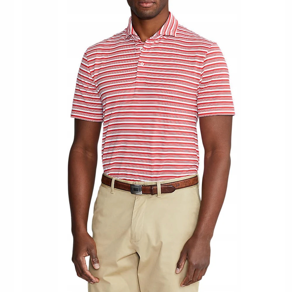Ralph Lauren Polokošile Golf Tour Pique Stripe Starboard Red/White L