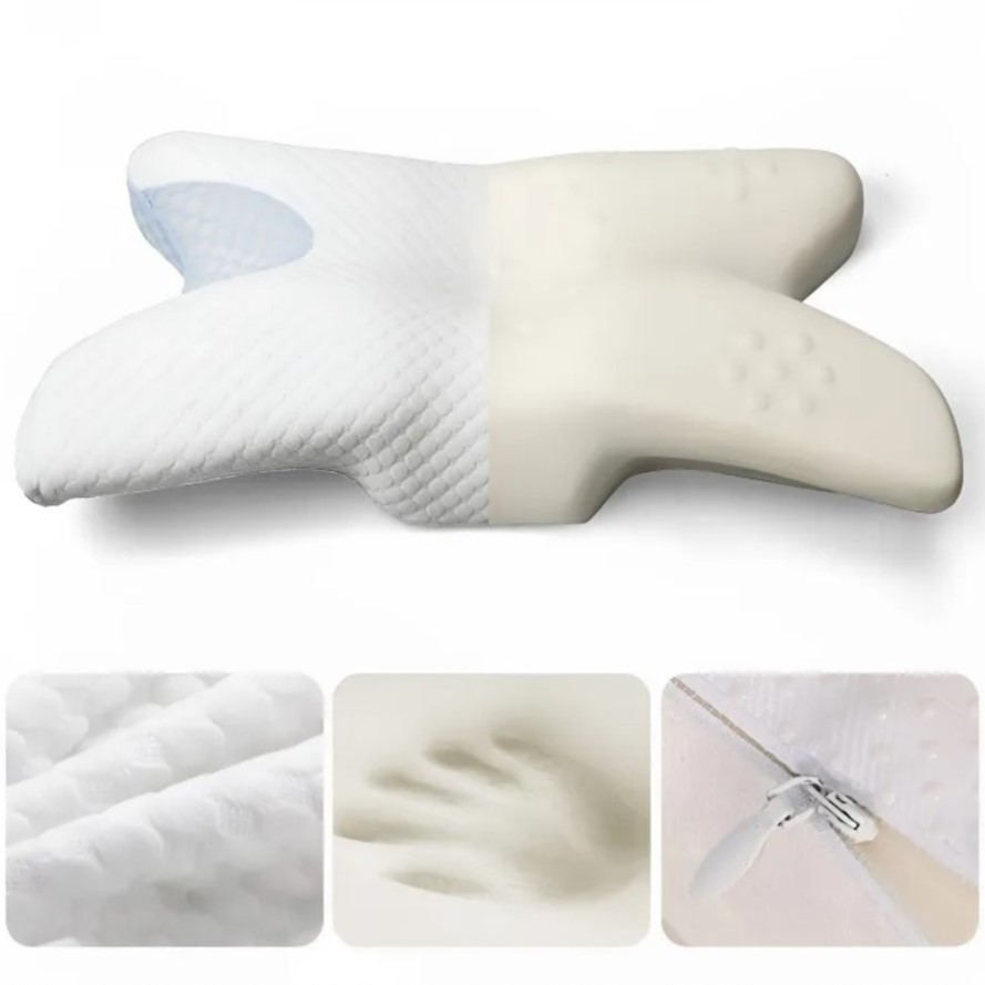 Profilovaná protivrásková podložka z pamäťovej peny 55x34x10 biela