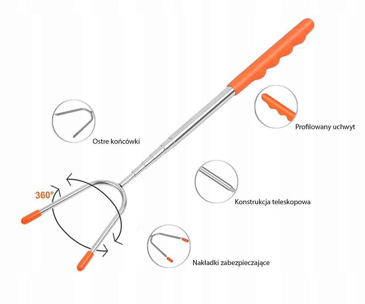 WIDELEC KIJ TELESKOPOWY DO OGNISKA KIEŁBASEK 4 szt Kod producenta HW-236
