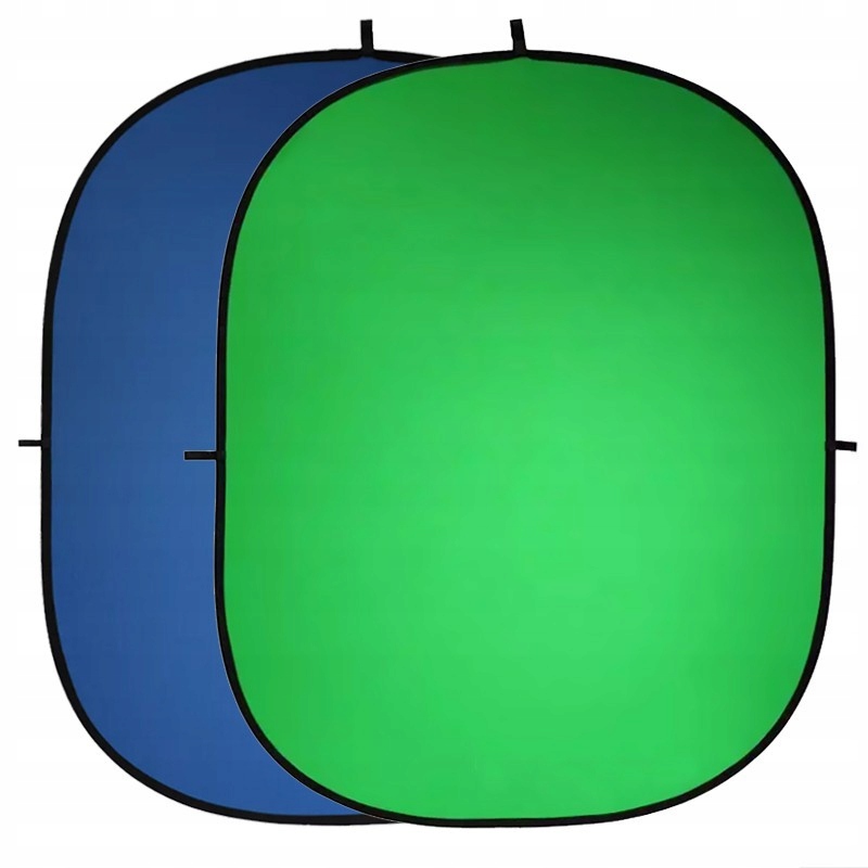 Dwustronne tło fotograficzne green/blue screen 180x210 cm
