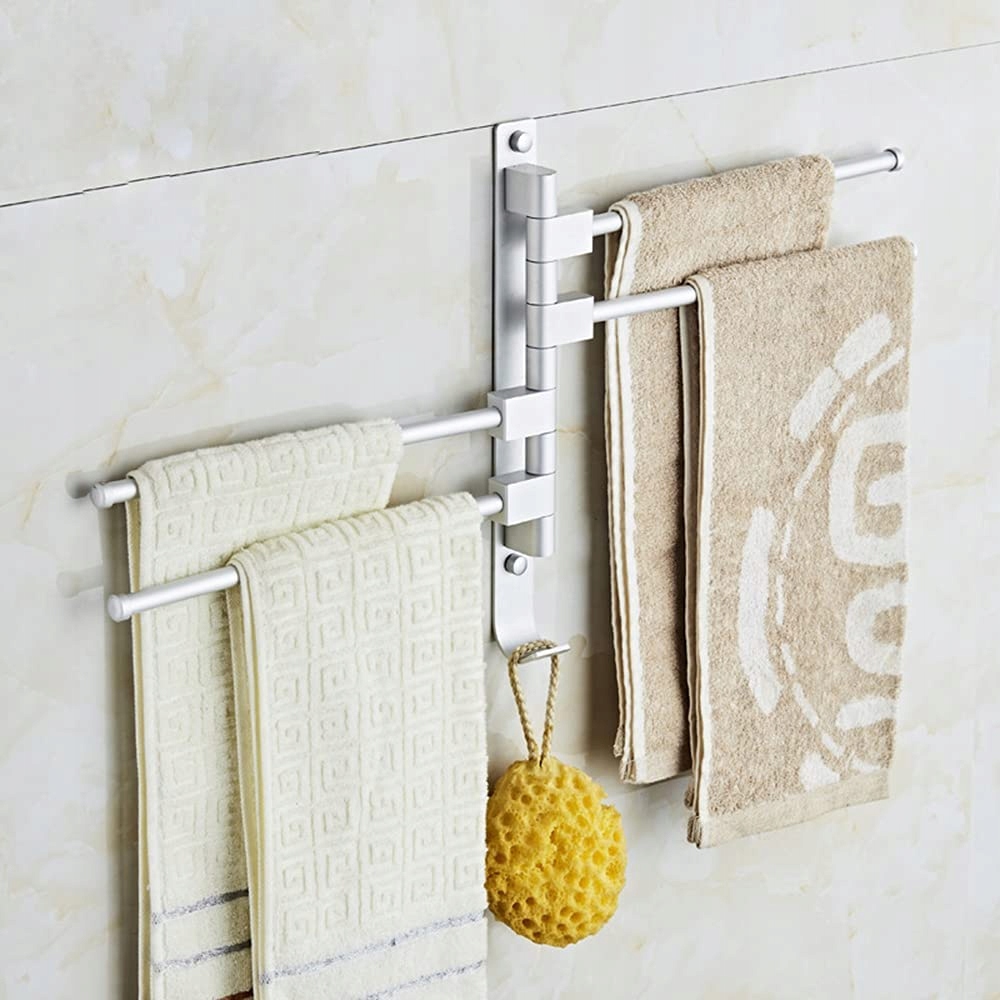 WIESZAK NA RĘCZNIKI ŁAZIENKOWY OBROTOWY UCHWYT HAK ŚCIENNY ALUMINIOWY Marka Gockowiak