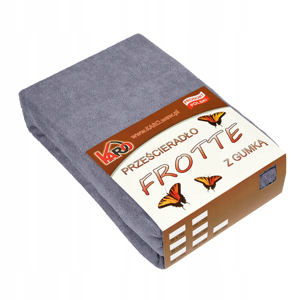 

Prześcieradło frotte z gumką 160x220 grafitowe