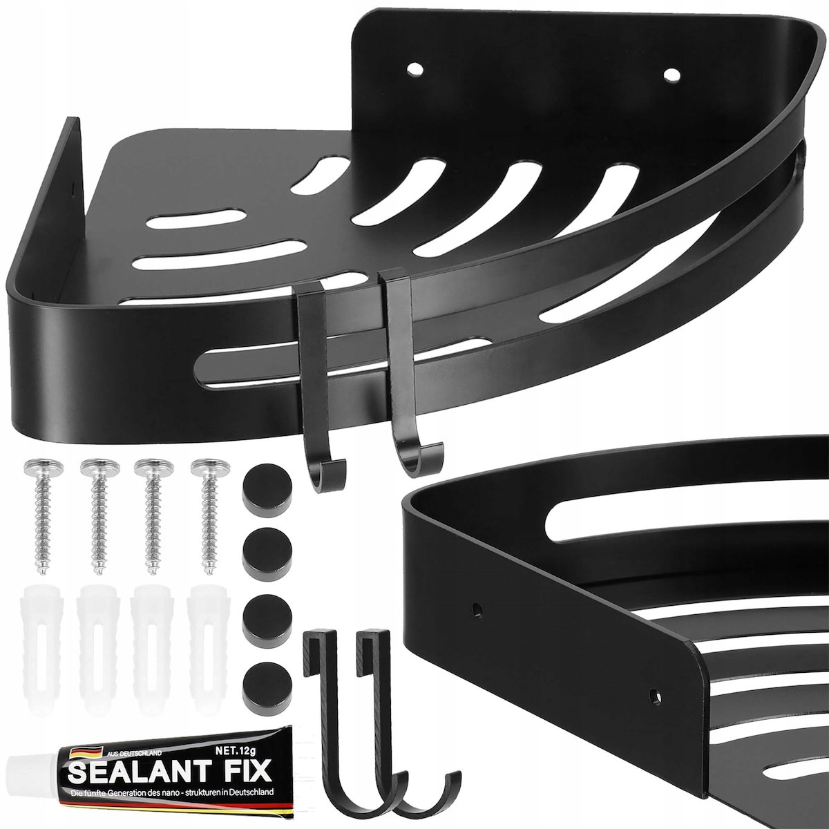 

Półka Wisząca Łazienkowa Pod Prysznic Czarna 30cm