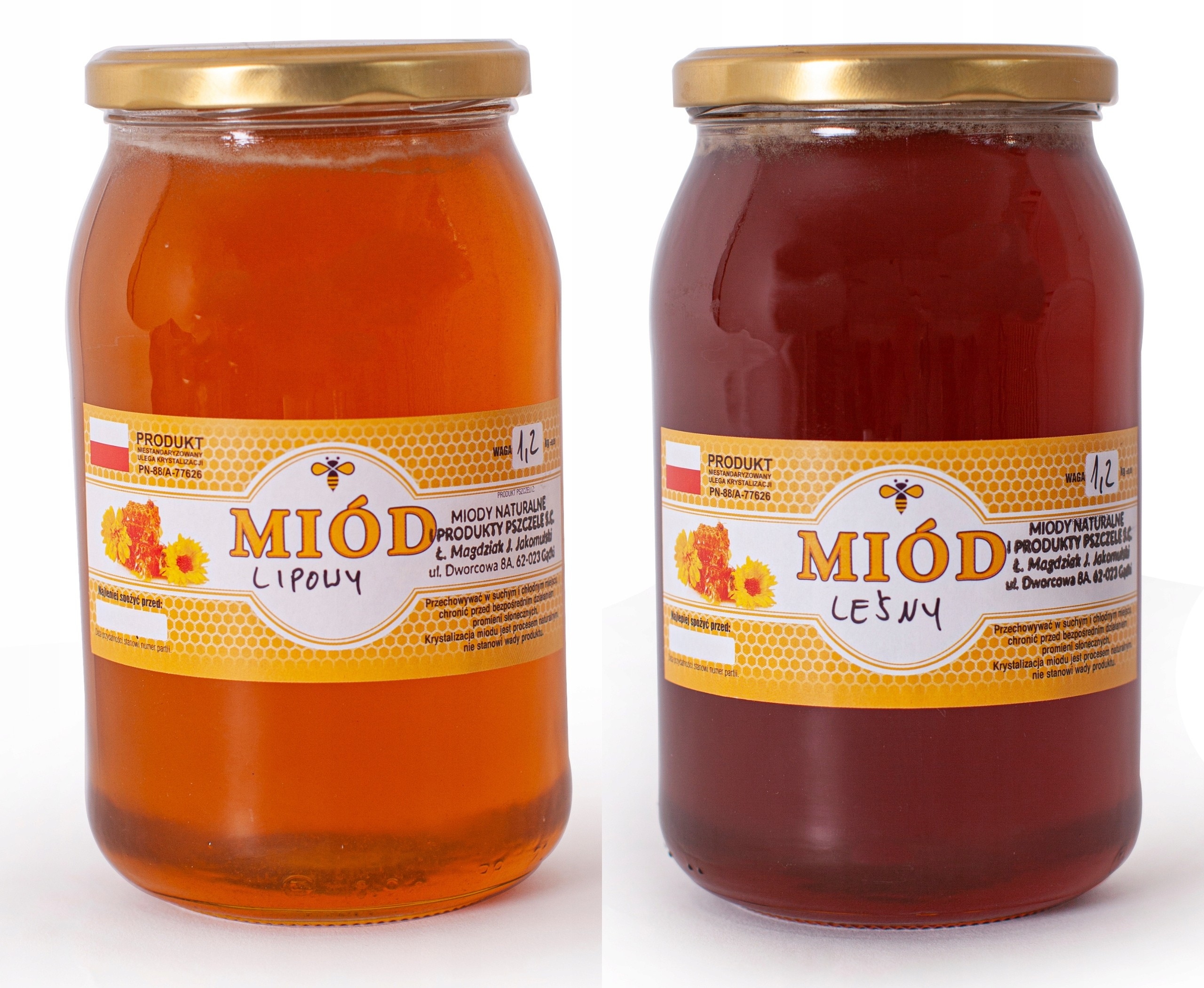 Levně Sada medů 2x 1200G Lipový A Lesní med z Pradoliny Visly