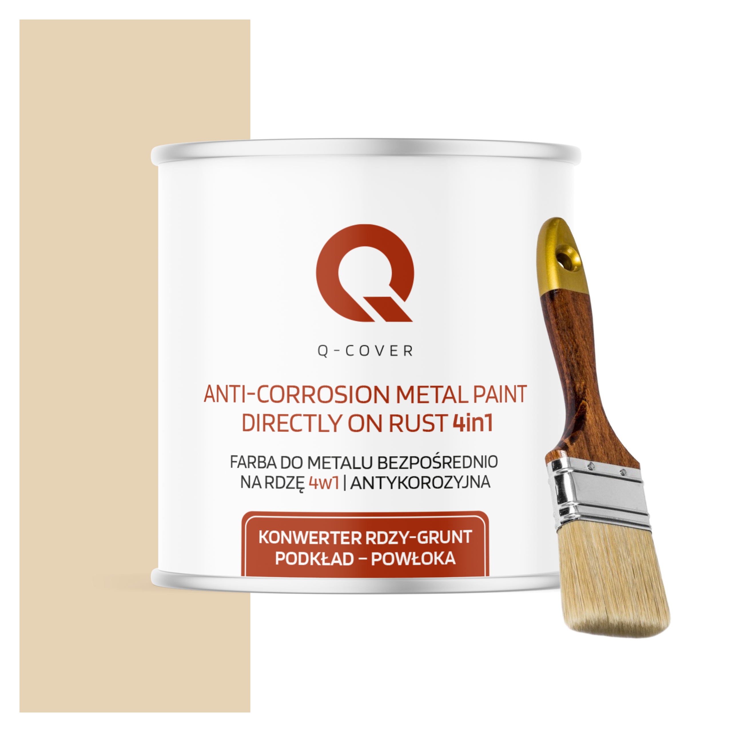 Barva na kov Antikorozní 2.5 l Satén Barva Krémově béžová štětec