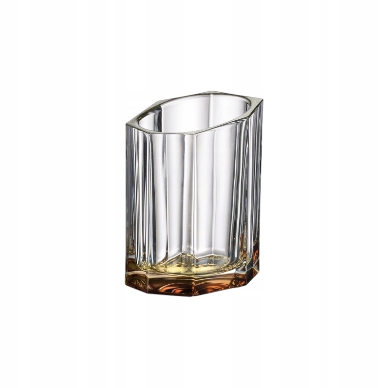 Bohemia Křišťálová váza Bazalt Amber Bottom 20 cm