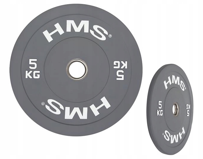 GUMOWANY TALERZ OLIMPIJSKI SZARY BUMPER 5KG HMS CBR05