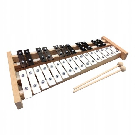 MATMAX Dzwonki Chromatyczne 27 tonowe, Cymbałki + Pokrowiec czerwony Marka MatMax