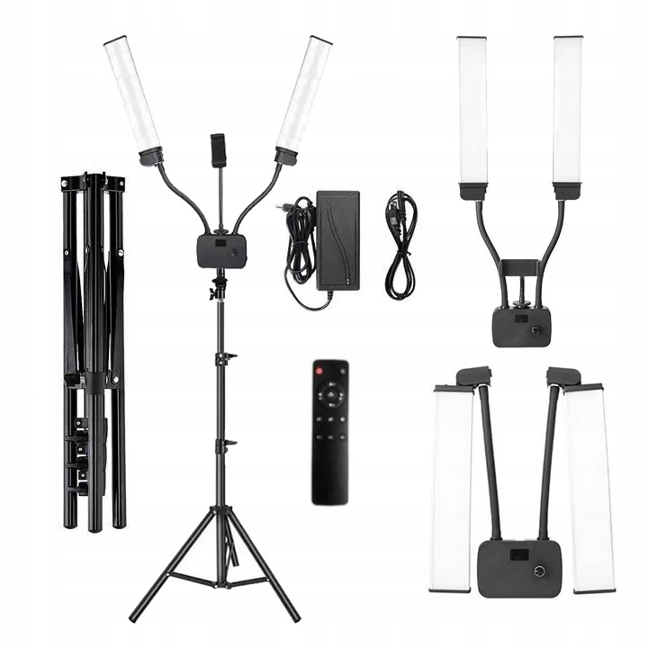 Led Lampa Na Řasy A Make-up, Dvojitá, Se Stativem, 40 W – Ideální Pro Fotografování