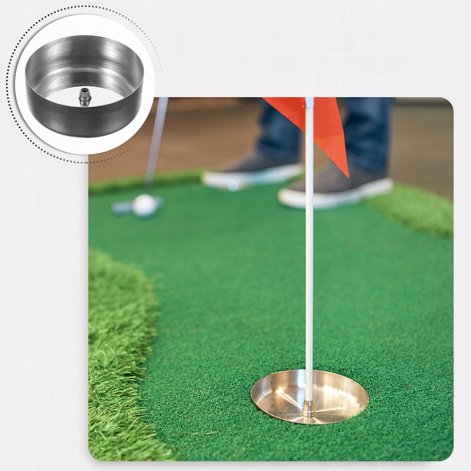 GOLF PUTTING HOLE CUP MINI PŁYTA PRZENOŚNY STOK Kod producenta 17307947
