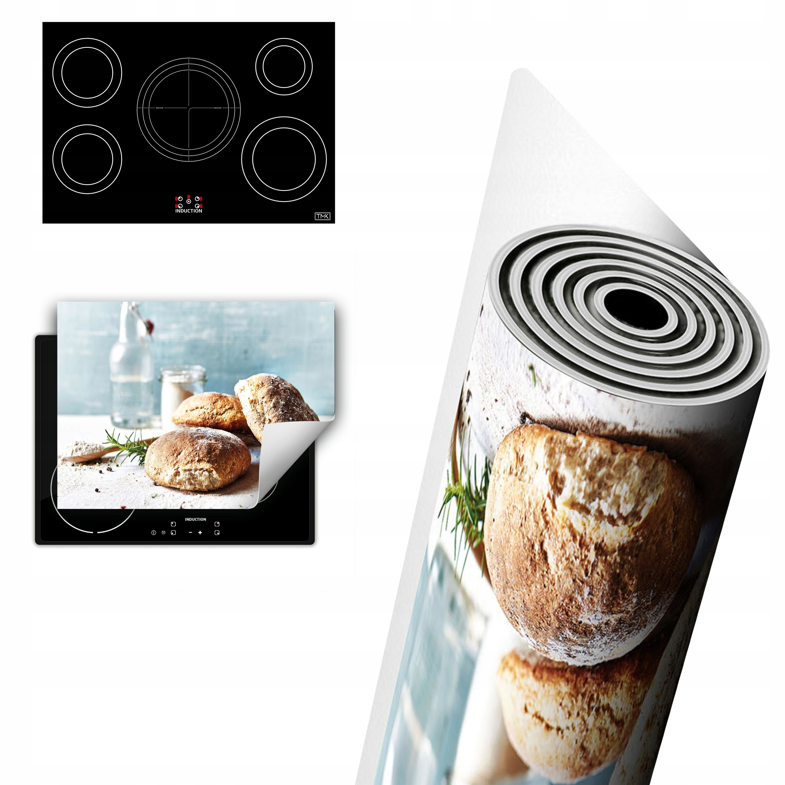 Vinylová Ochrana Na Indukci Pracovní Deska 80x52 Chléb