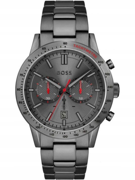 Zegarek Męski Hugo Boss 1513924 Szary Datownik Chronograf 50M Dla Chłopaka
