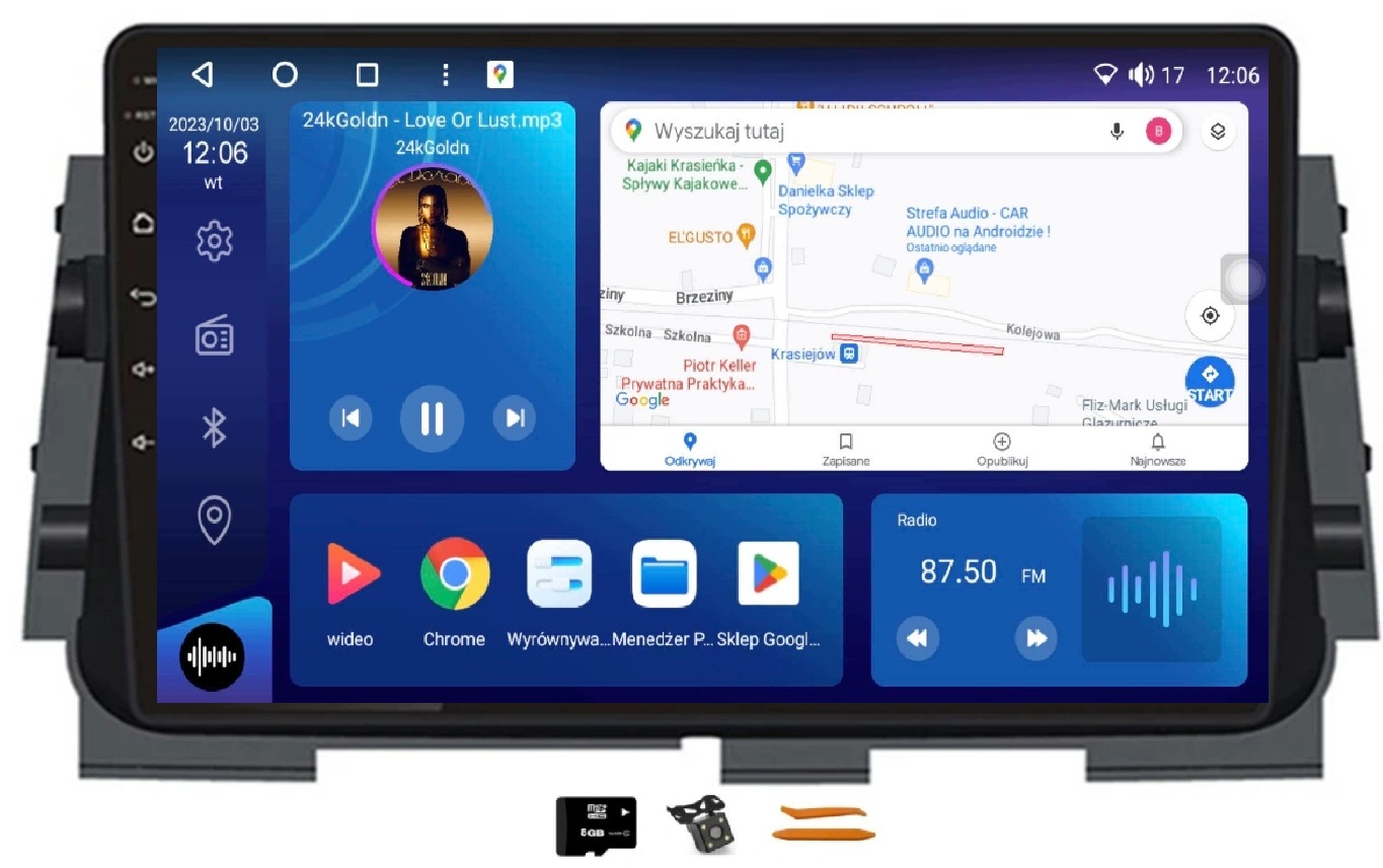 Radio Android Navigácia Nissan Micra K14 17-20 12/256GB 2K Lte 4G CarPlay
