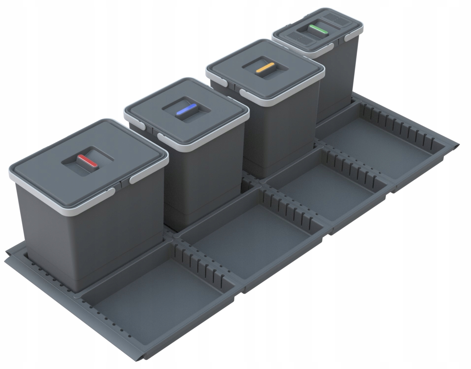 Kosz na śmieci do szuflady 120 Elletipi sortownik segregator 1x15 2x10 1x6L