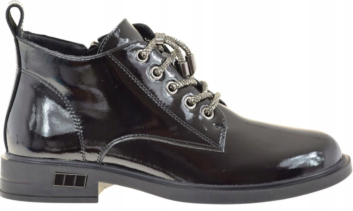 Elegantní dámské polobotky S.barski MR52-124 z přírodní lakované kůže 37