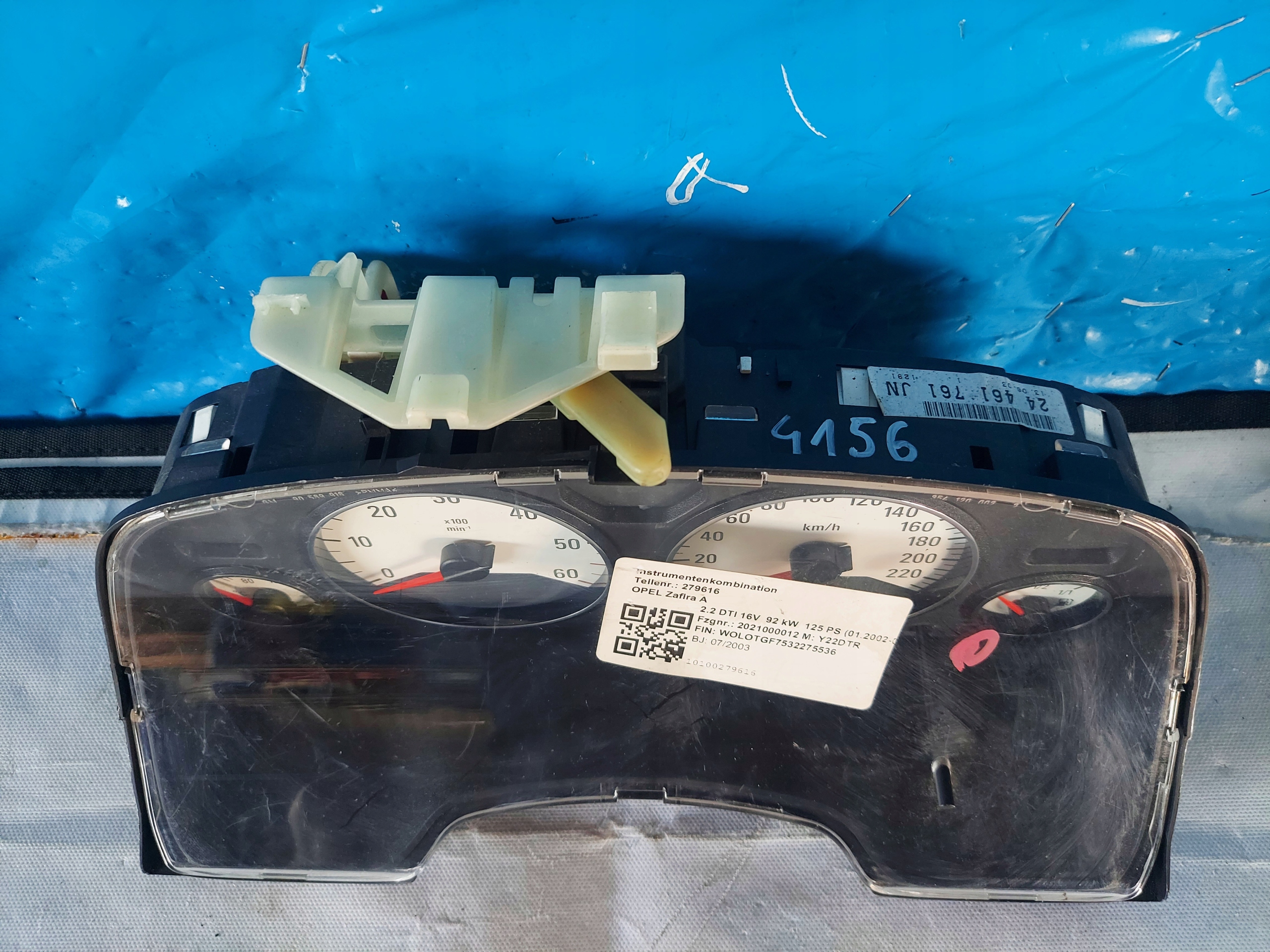 dials clock ZAFIAR A 2.2 DTI 24461761JN